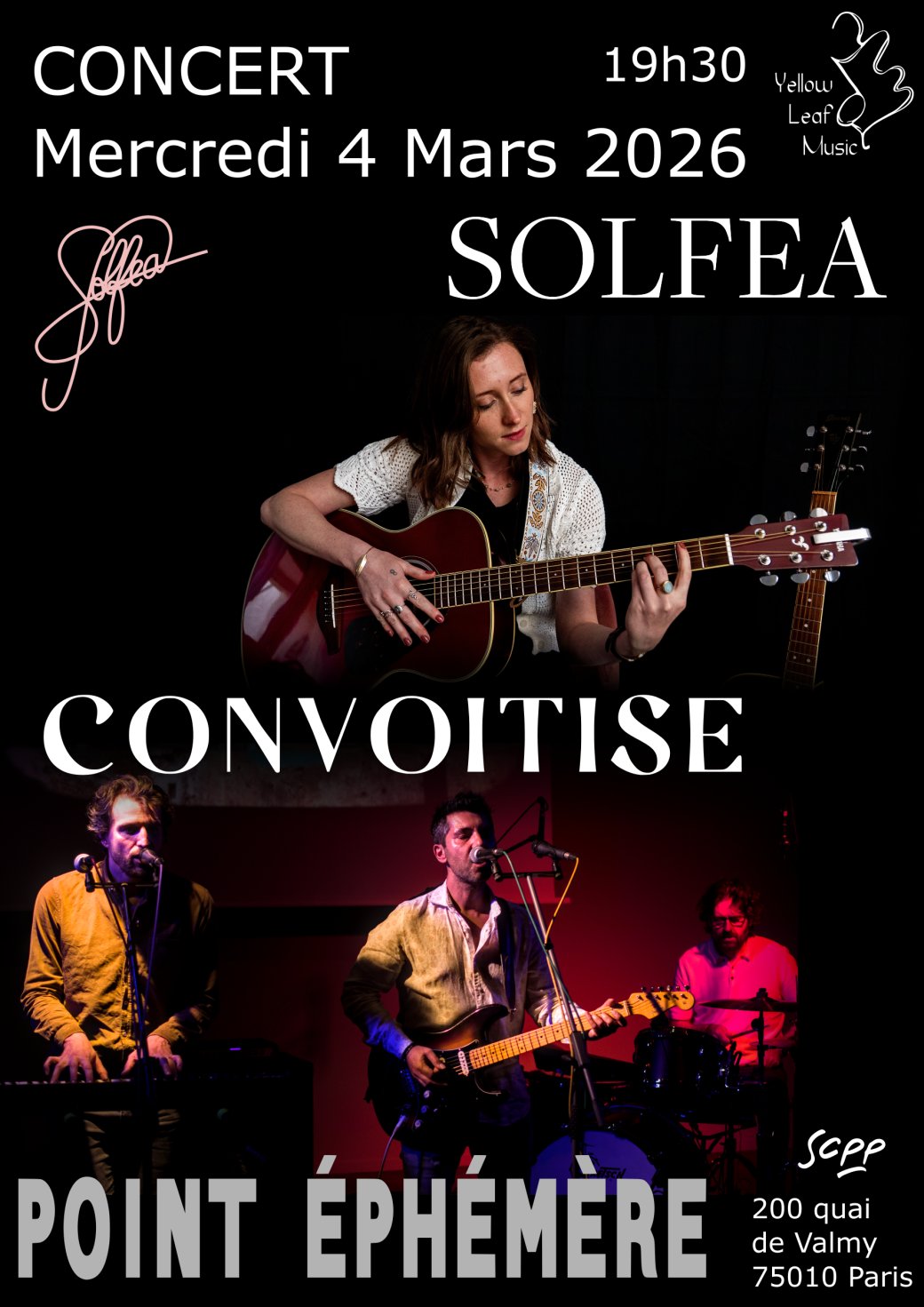 Solfea et Convoitise en concert au Point Éphémère