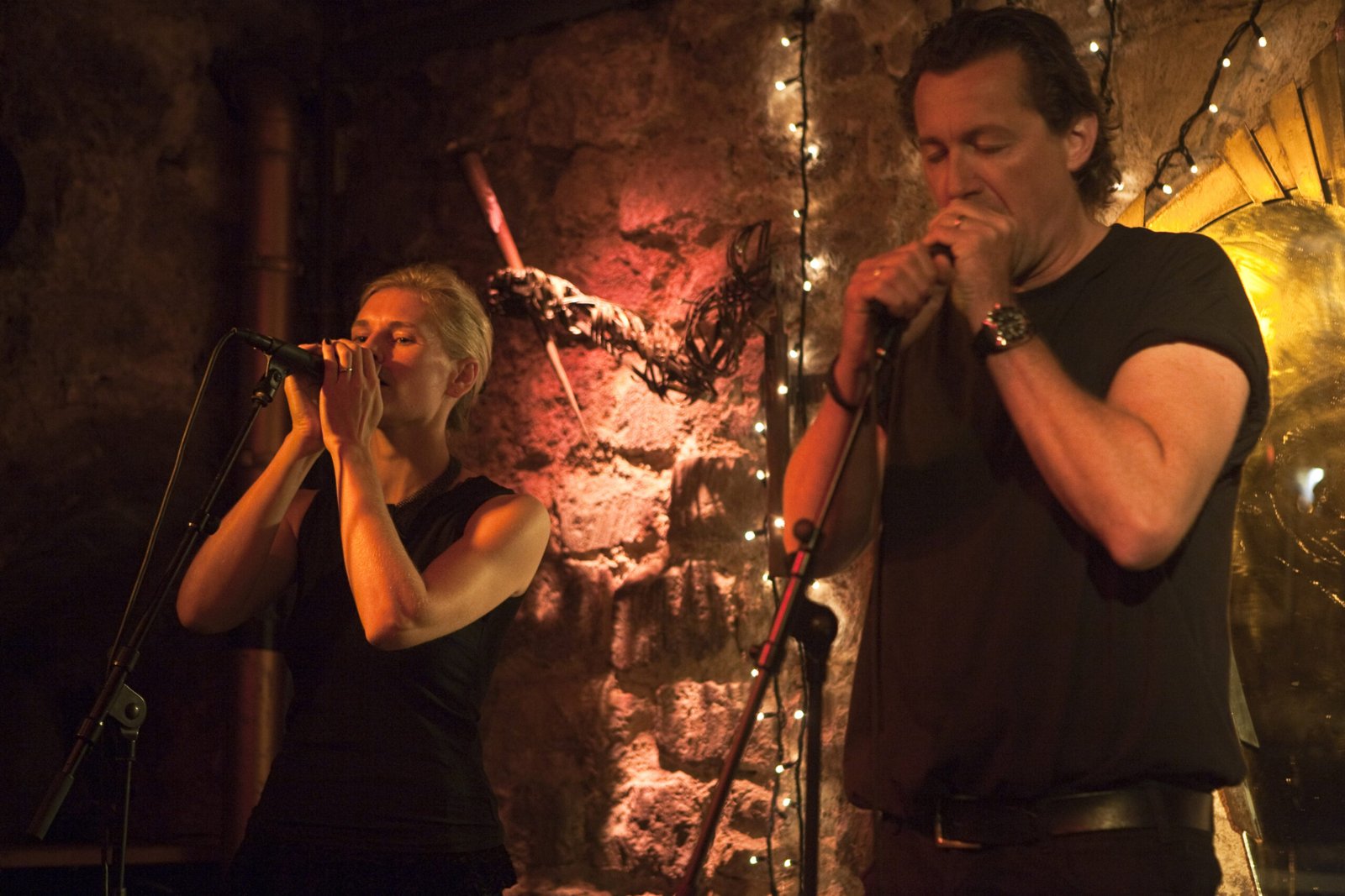 Ariane Schréder et Phil. Guénin, du groupe Platine, en concert